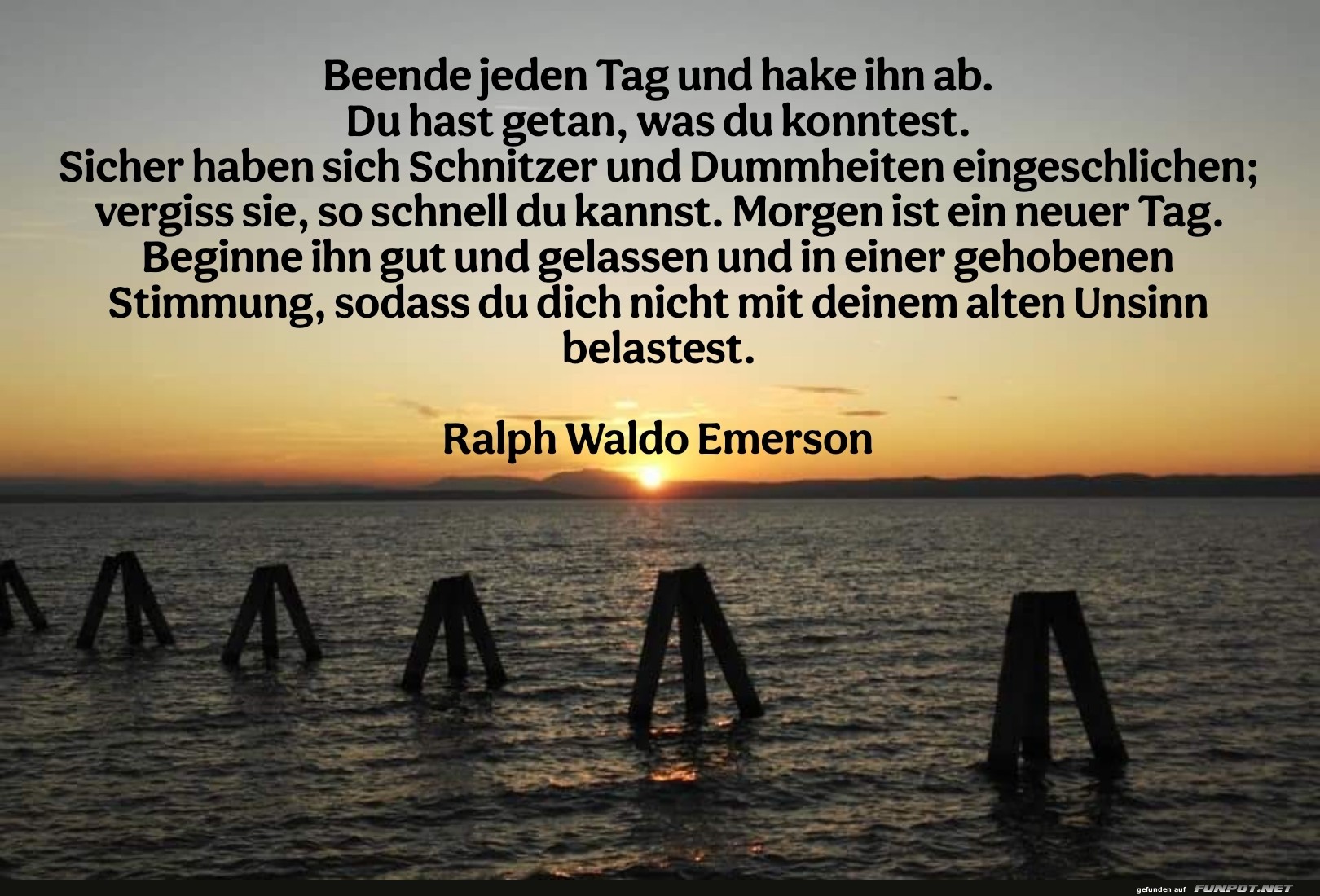 beende jeden tag und hake ihn ab