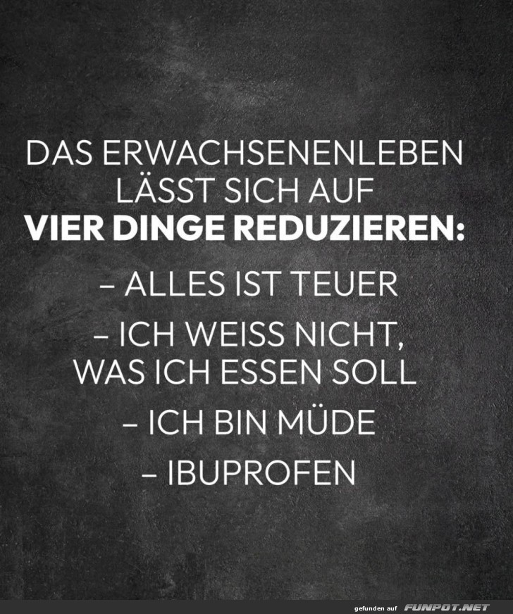 Das wahre Rezept des Erwachsenseins