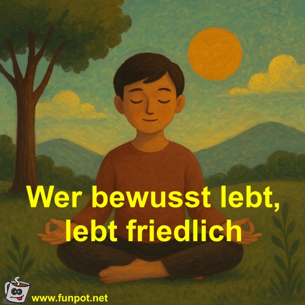 Wer bewusst lebt, lebt friedlich