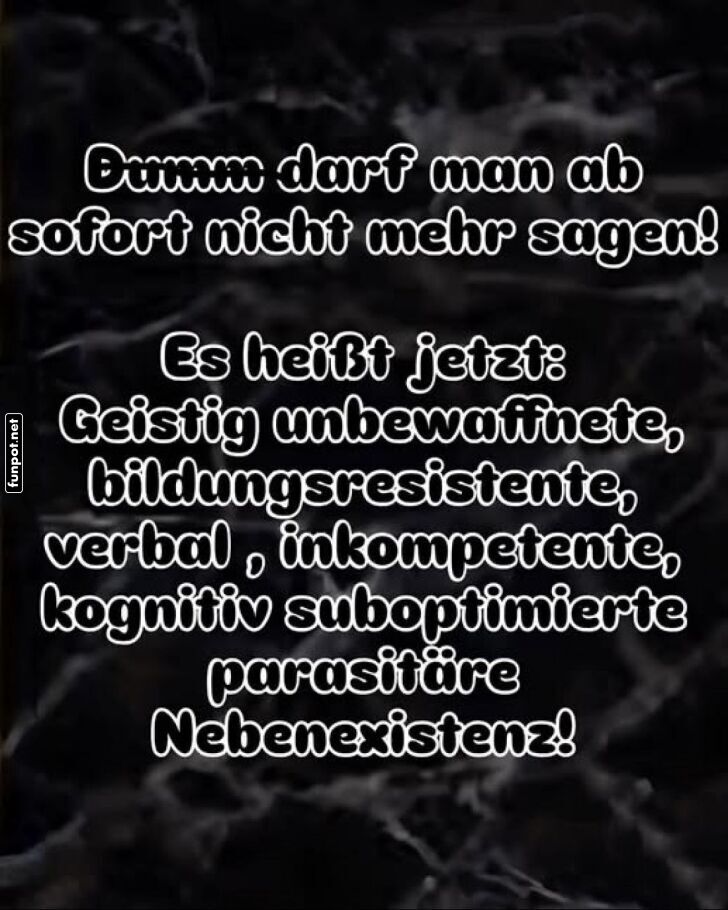 Neues Wort f�r 'Dumm': Kreative Umschreibungen!