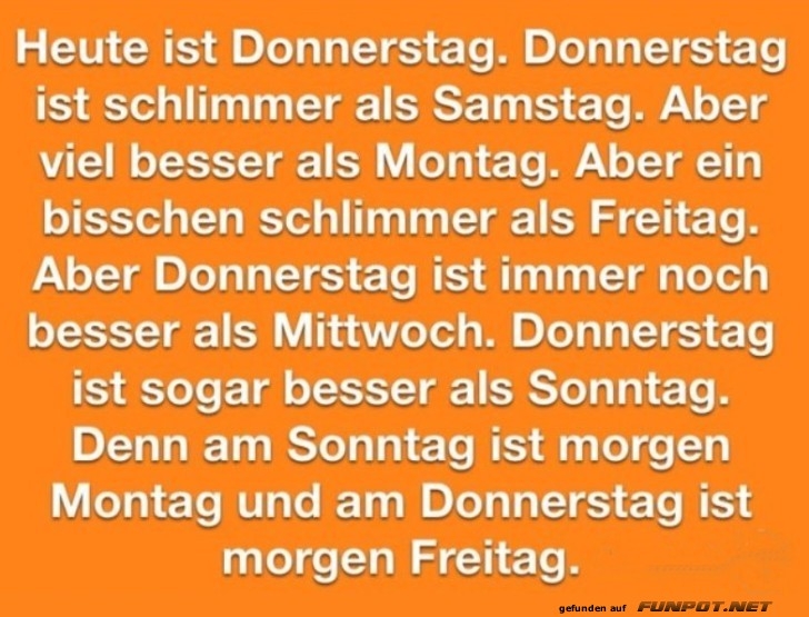 Donnerstags-Dilemmas erkl�rt!