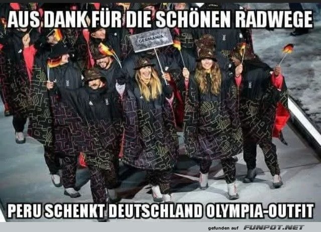 Radweg-Dank mit stilvollem Olympia-Outfit!