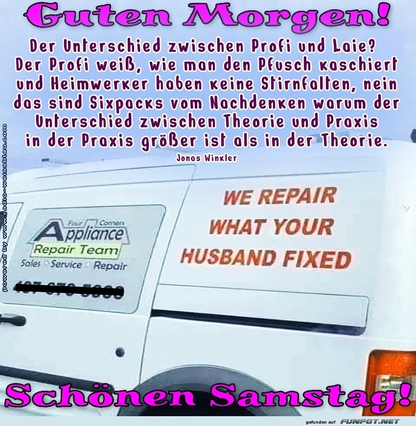 Was M�nner reparieren, reparieren wir!