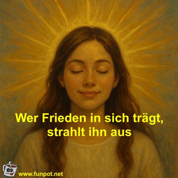 Wer Frieden in sich tr�gt, strahlt ihn aus