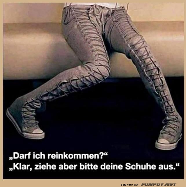 Schuhe ausziehen