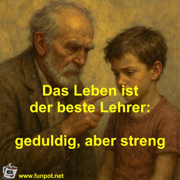 Das Leben ist der beste Lehrer: geduldig, aber streng
