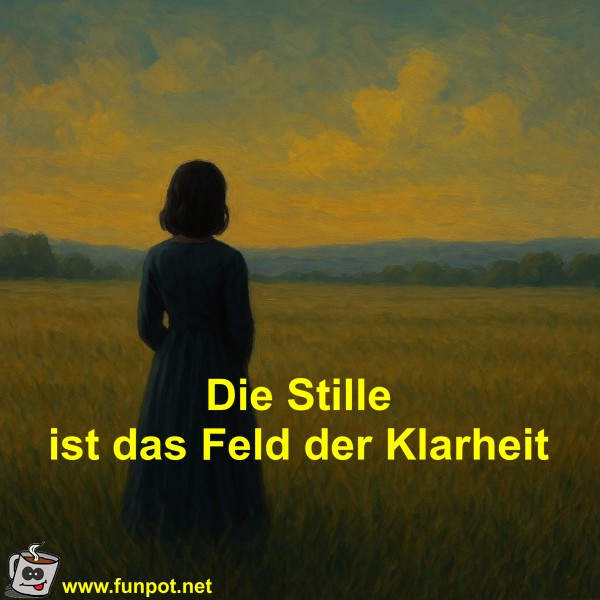Die Stille ist das Feld der Klarheit