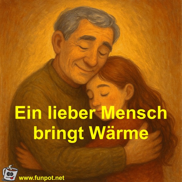 Ein lieber Mensch bringt Wärme Ein lieber Mensch bringt Wärme