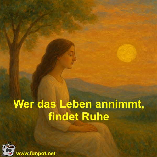 Wer das Leben annimmt, findet Ruhe