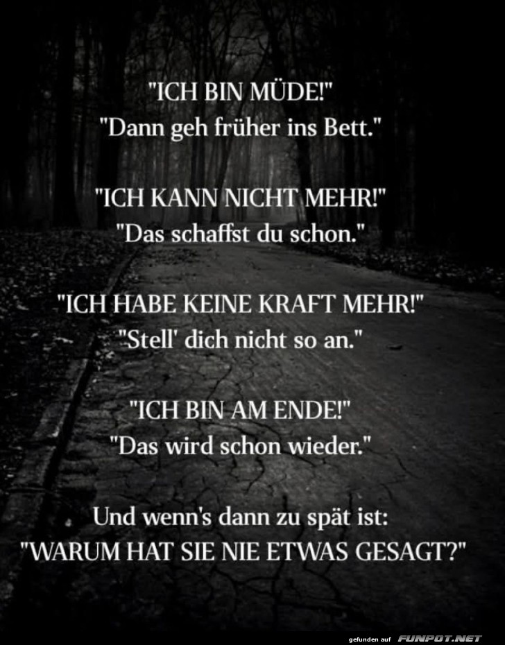 Wenn es dann zu sp�t ist