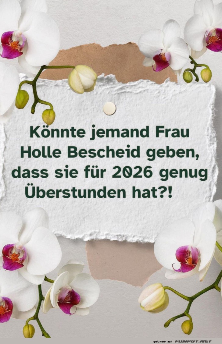 Frau Holles Arbeits�berlastung