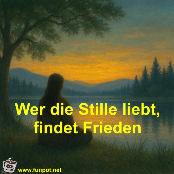 Wer die Stille liebt, findet Frieden