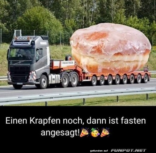 Der XXL-Krapfentransport