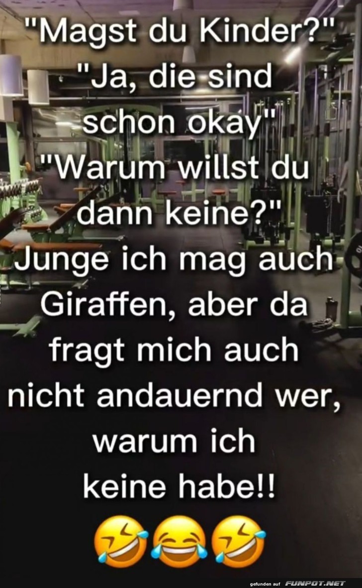 Kinder oder Giraffen? Wichtige Lebensfragen!