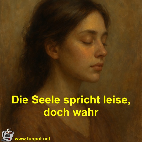 Die Seele spricht leise, doch wahr