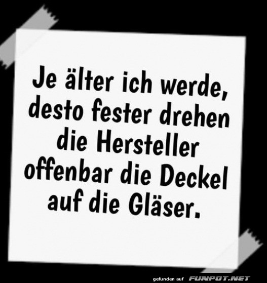 Gl�ser �ffnen im Alter: Die wahre Herausforderung