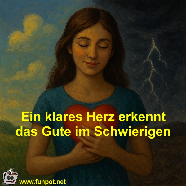 Ein klares Herz erkennt das Gute im Schwierigen Ein klares Herz erkennt das Gute im Schwierigen