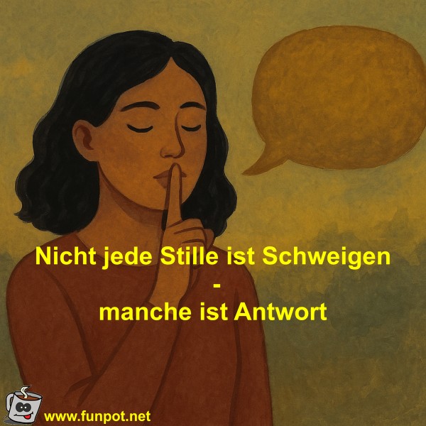 Nicht jede Stille ist Schweigen - manche ist Antwort Nicht jede Stille ist Schweigen - manche ist Antwort