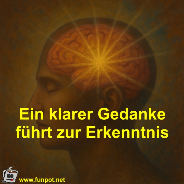 Ein klarer Gedanke führt zur Erkenntnis Ein klarer Gedanke führt zur Erkenntnis