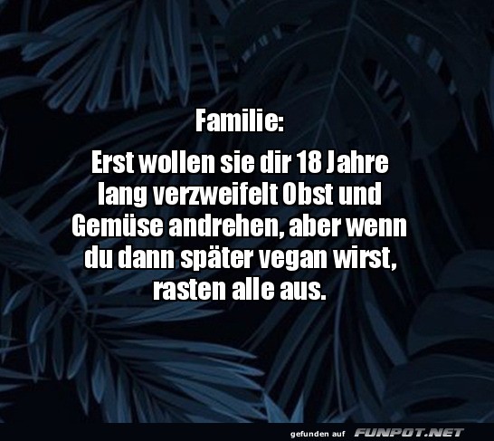Wenn Gemüse zum Familien-Drama führt