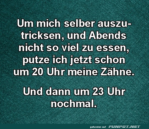 Fr�her Trick f�rs Zahnb�rstenselfie