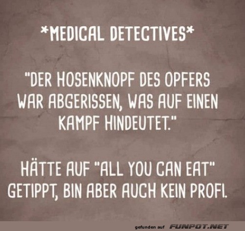 Kulinarisches Verbrechen gel�st!