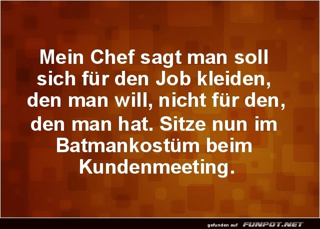 Jobdresscode � la Batman