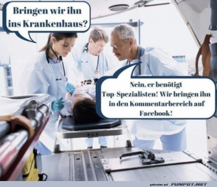 Wir bringen ihn zu den Spezialisten auf Facebook