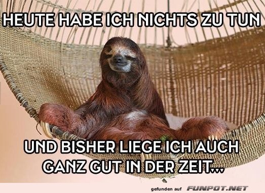 Heute habe ich nichts zu tun