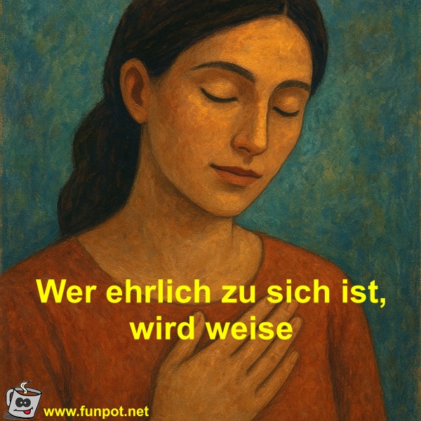 Wer ehrlich zu sich ist, wird weise Wer ehrlich zu sich ist, wird weise