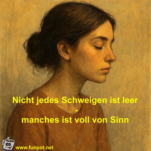 Nicht jedes Schweigen ist leer - manches ist voll von Sinn Nicht jedes Schweigen ist leer - manches ist voll von Sinn