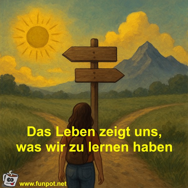 Das Leben zeigt uns, was wir zu lernen haben