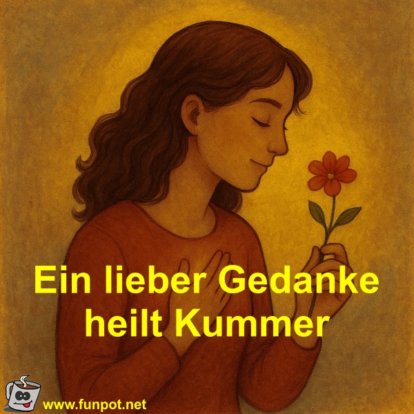 Ein lieber Gedanke heilt Kummer Ein lieber Gedanke heilt Kummer