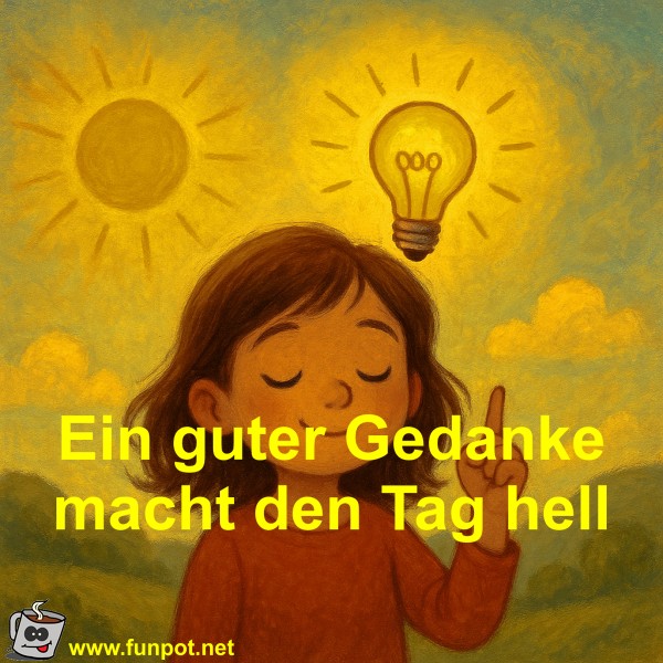Ein guter Gedanke macht den Tag hell