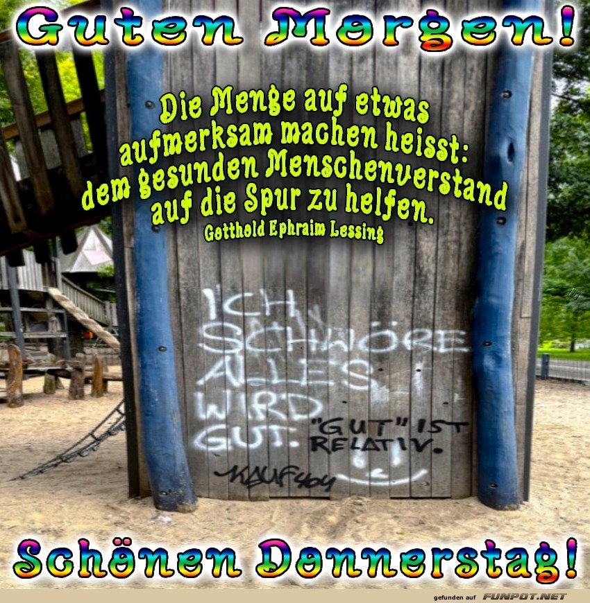 Morgengru� mit Schaukelschwung