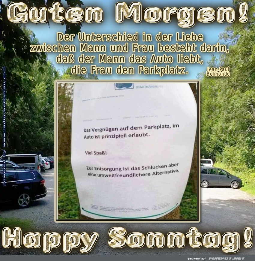 Parkplatzpoesie am Sonntag