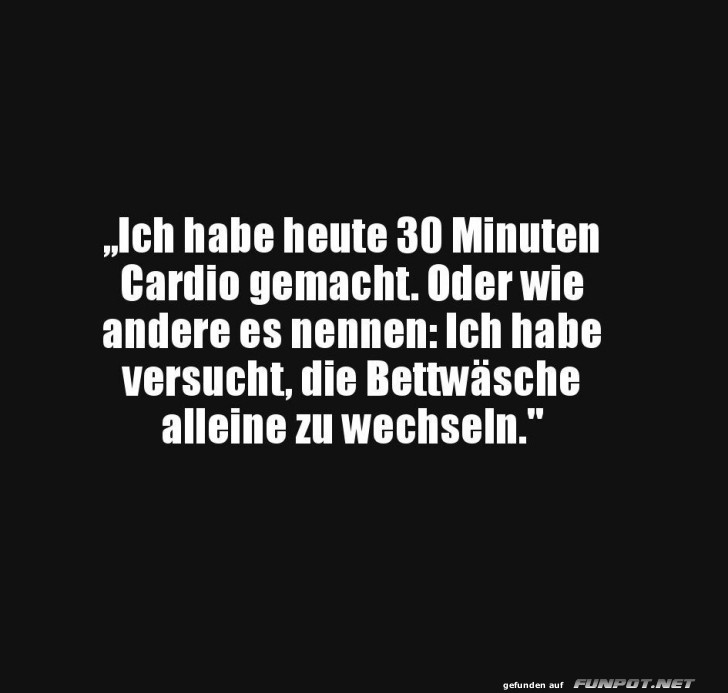 Kardio oder Bettw�sche: Der Fitness-Dilemma!