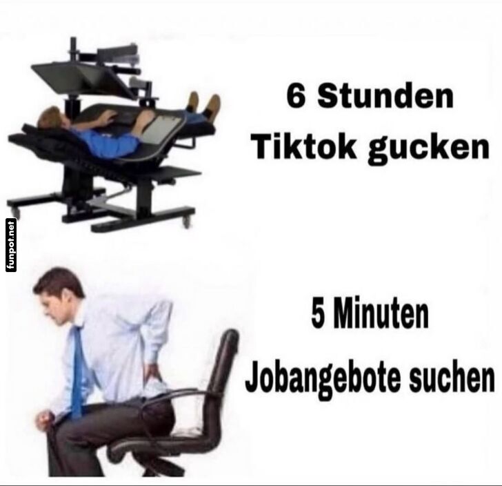 Tiktok Marathon vs. Arbeitssuche Reality