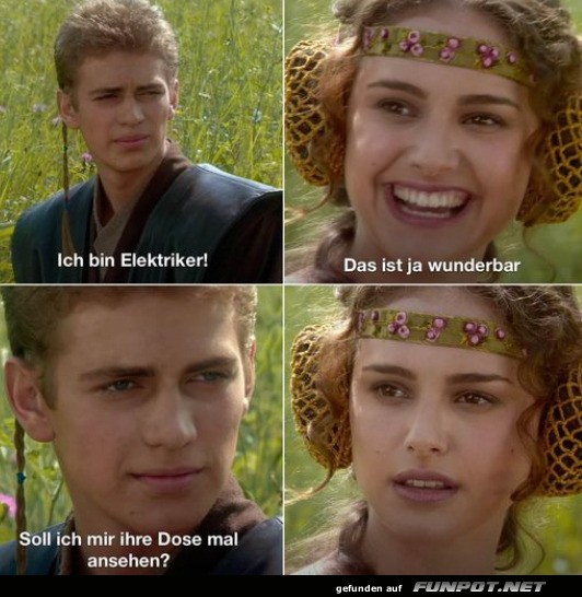 Der charmante Elektriker-Dialog