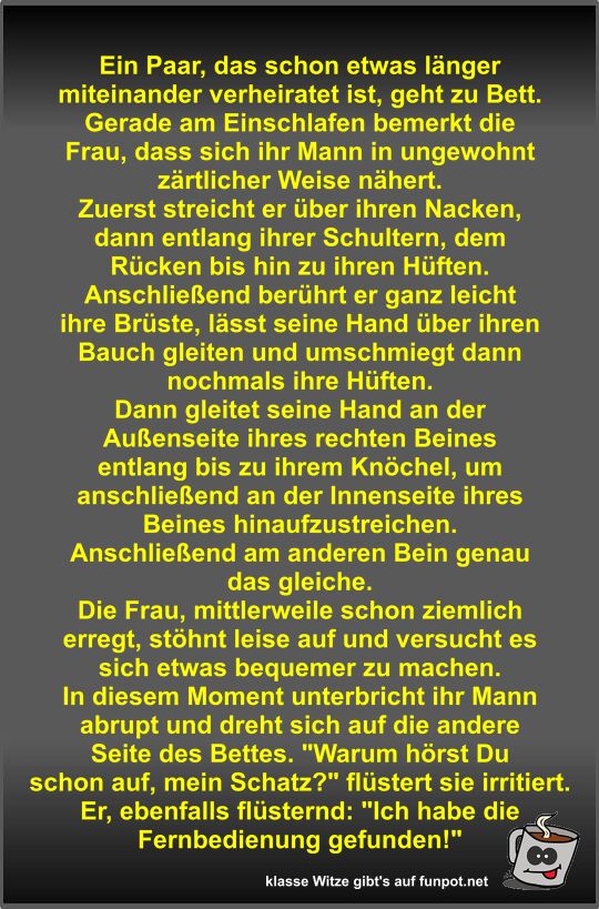 Ein Paar, das schon etwas länger miteinander verheiratet... Ein Paar, das schon etwas länger miteinander verheiratet...