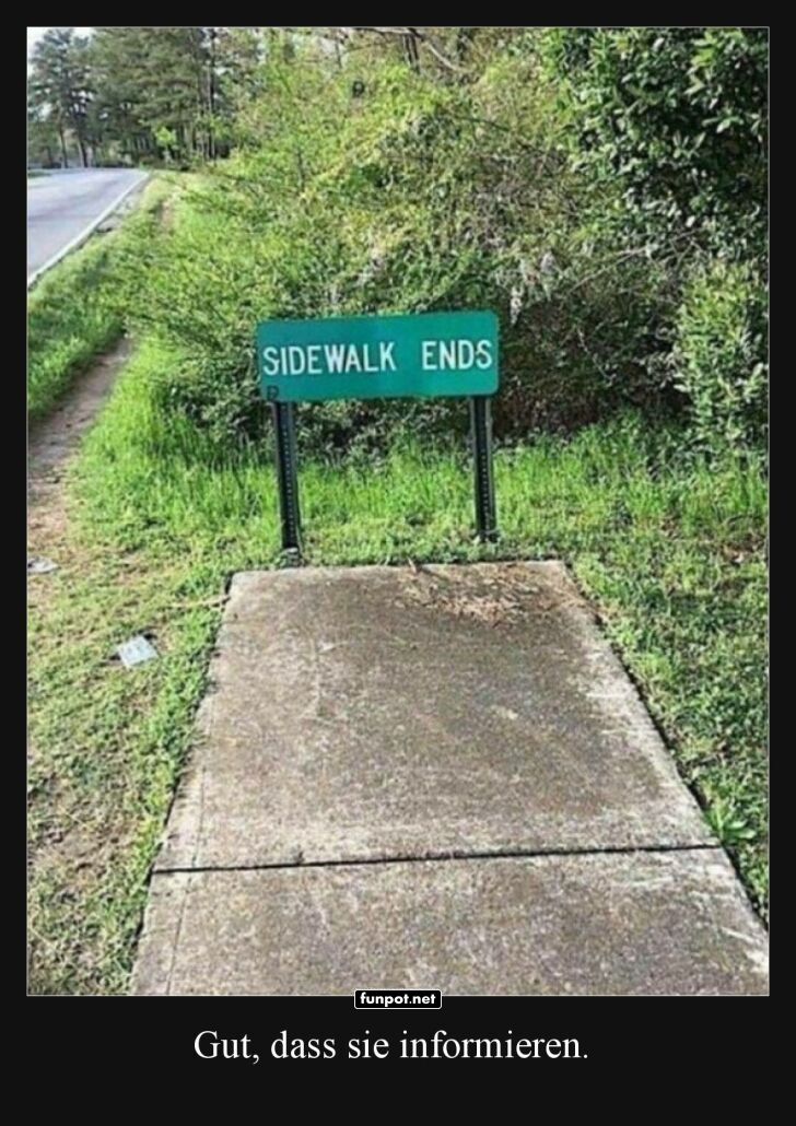 Ende der Reise: Überraschende Bürgersteig-Pause Ende der Reise: Überraschende Bürgersteig-Pause