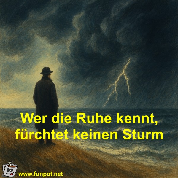 Wer die Ruhe kennt, fürchtet keinen Sturm Wer die Ruhe kennt, fürchtet keinen Sturm