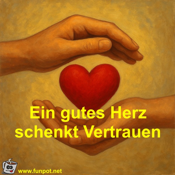 Ein gutes Herz schenkt Vertrauen Ein gutes Herz schenkt Vertrauen