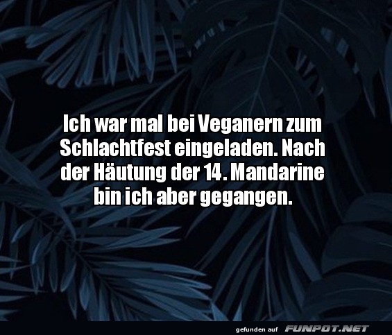 Veganer und das Schlachtfest