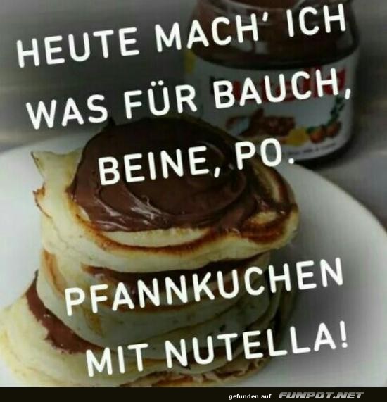 Fitness-Plan: Pfannkuchen mit Nutella!