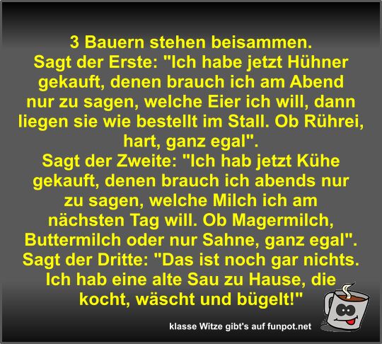 3 Bauern stehen beisammen