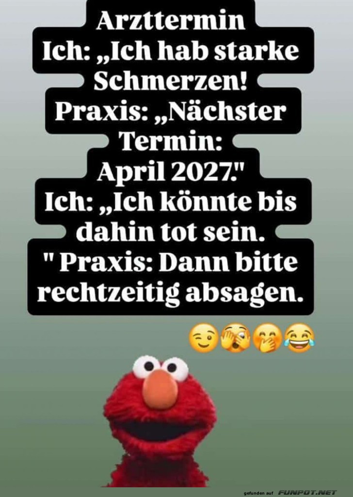 Humorvolles Wartezimmer-Dilemma