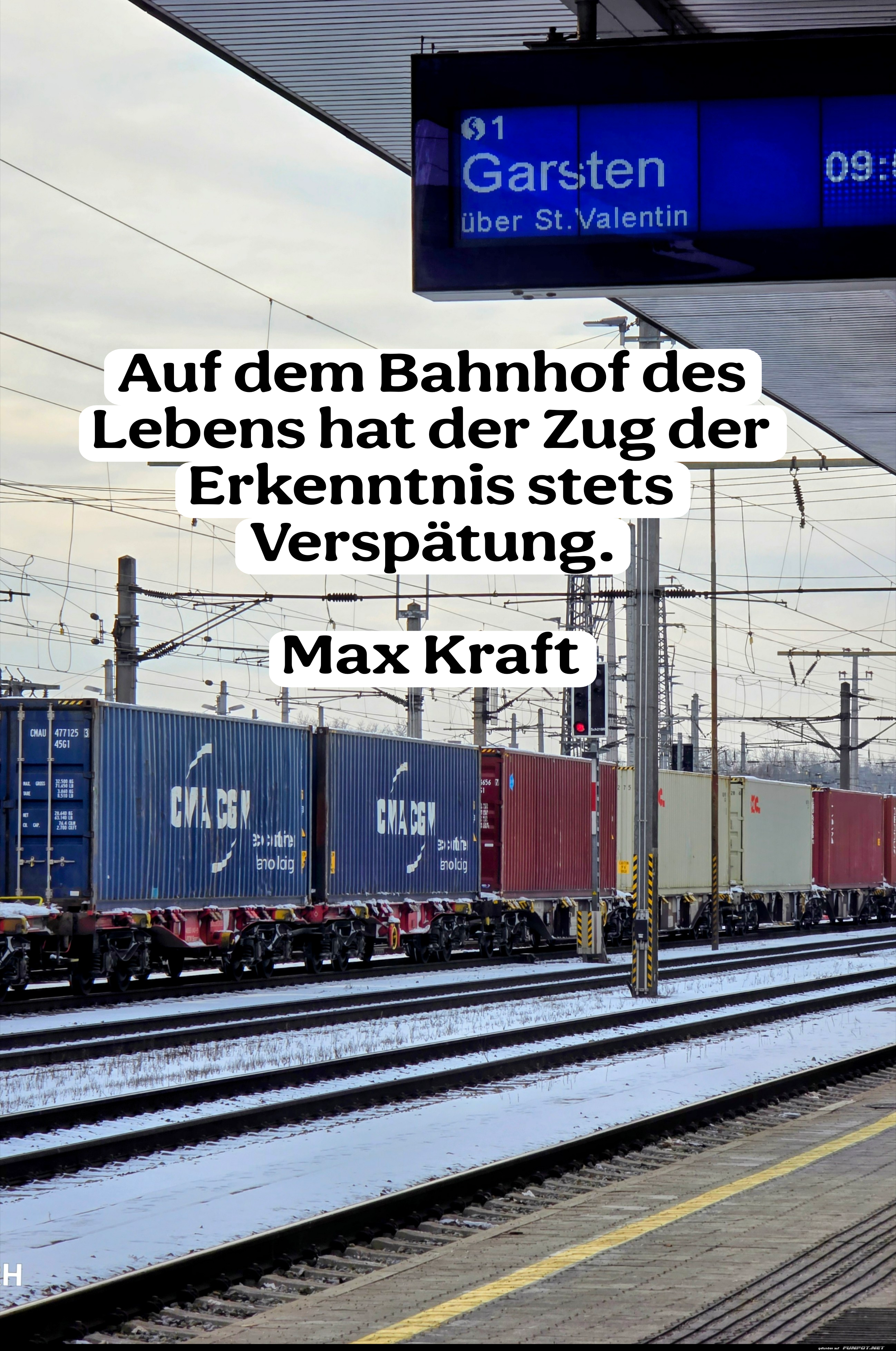 Auf dem Bahnhof des Lebens