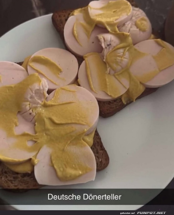 Brotkunst: Senf trifft Wurst