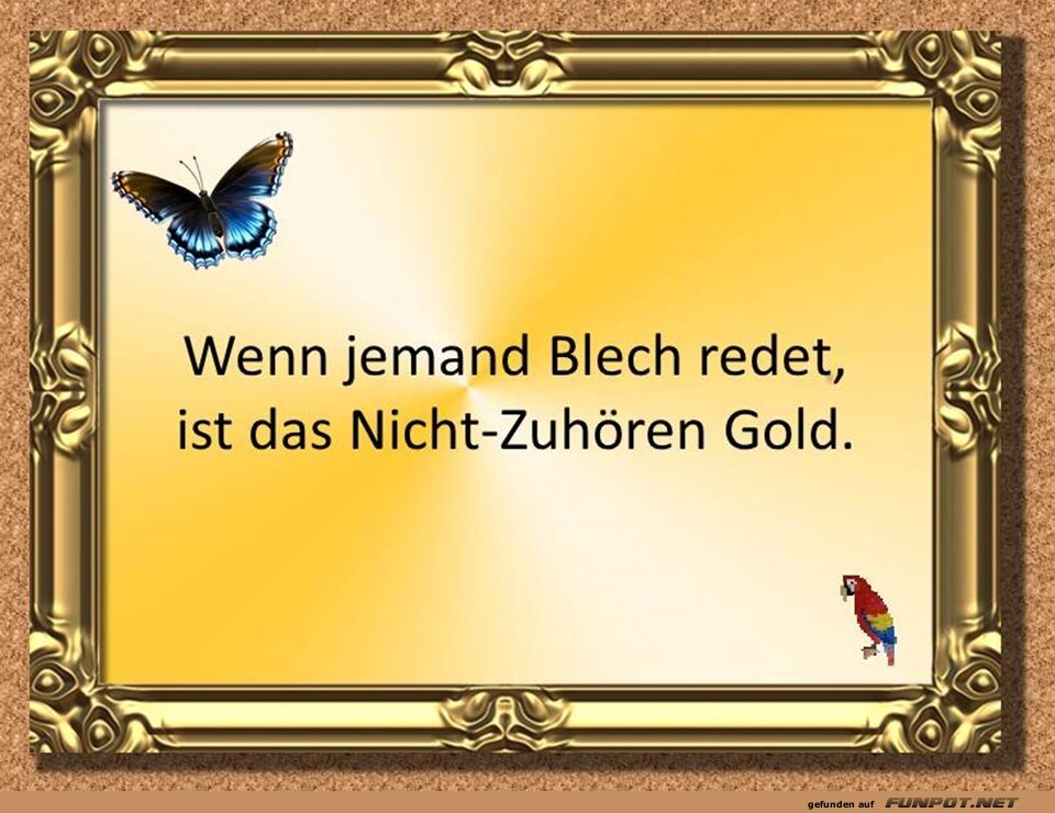 Wenn jemand Blech redet